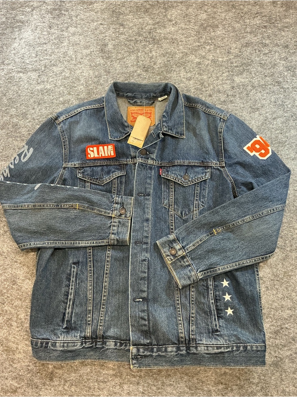Levi Strauss Jacket Men’s 2XL Blue SLAM 2019 Draft Booth Jacket Basketball